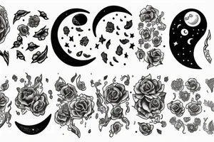 Dripping moon tattoo idea