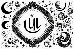 Lulu spelled with moon tattoo idea