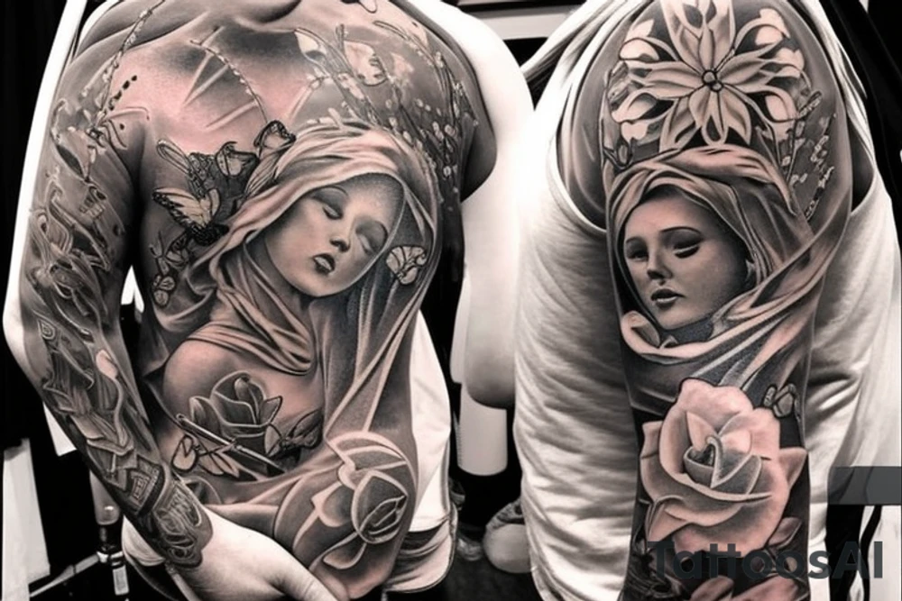 My dad passed away and I want to continue a sleeve with heavenly gates and more tattoo idea