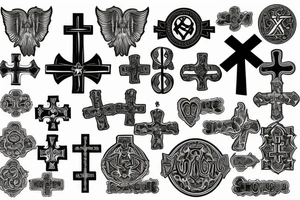Doors of heaven and Armenian cross tattoo idea