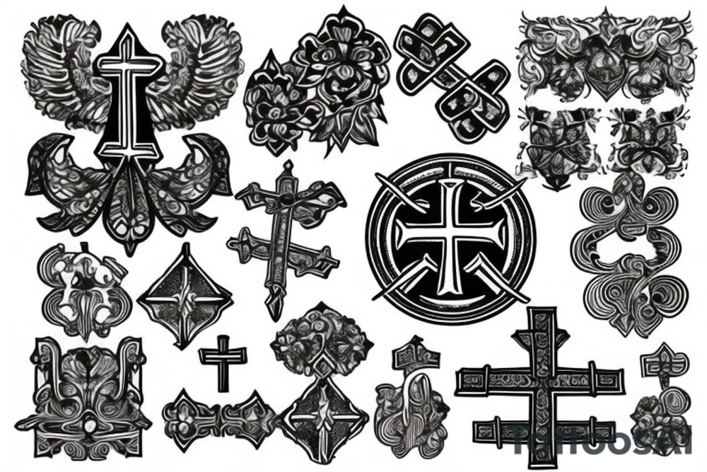 Doors of heaven and Armenian cross tattoo idea