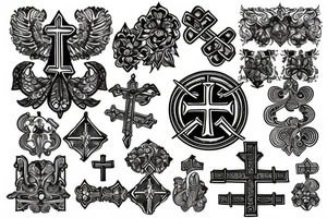 Doors of heaven and Armenian cross tattoo idea
