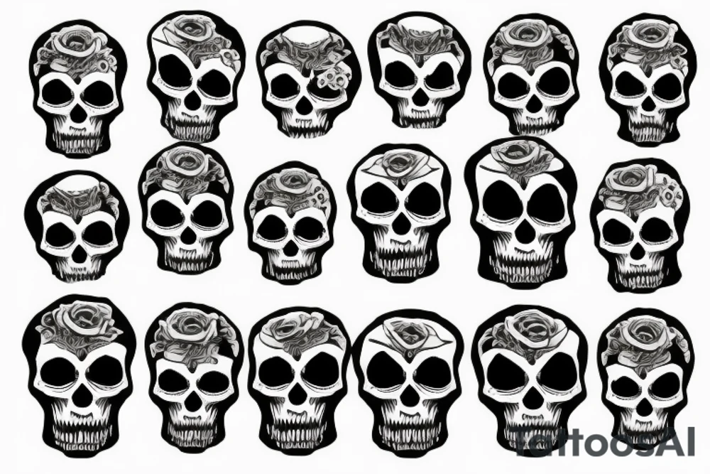 Skull tattoo idea