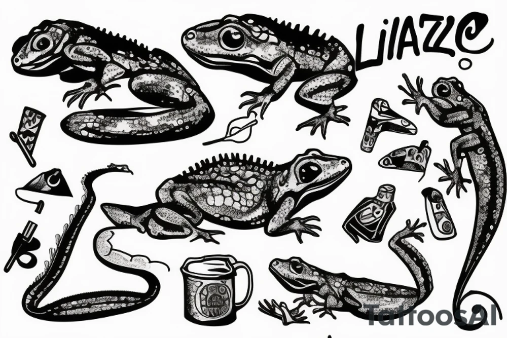 Lizzard tattoo idea
