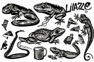 Lizzard tattoo idea