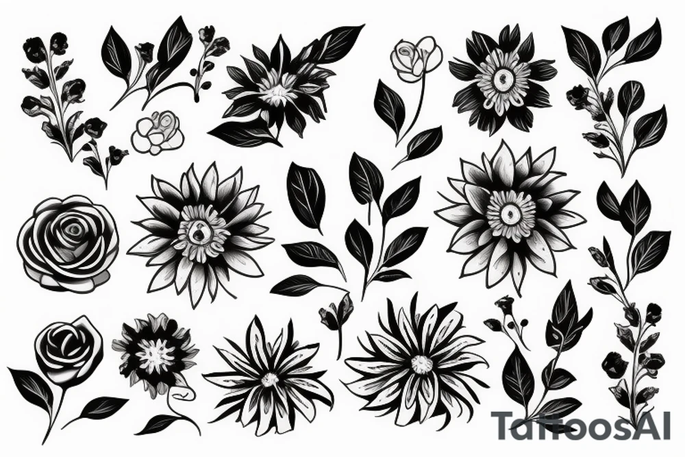 Flowers tattoo idea