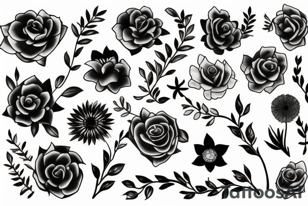 Flowers tattoo idea