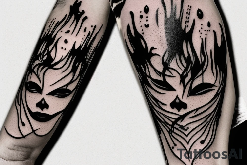 shadow person dripping down a drain tattoo idea shadow person dripping down a drain tattoo idea