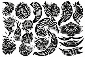 fire earth air water tattoo idea