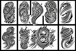 fire earth air water tattoo idea