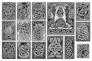 fire earth air water mixed with celtic tattoo idea