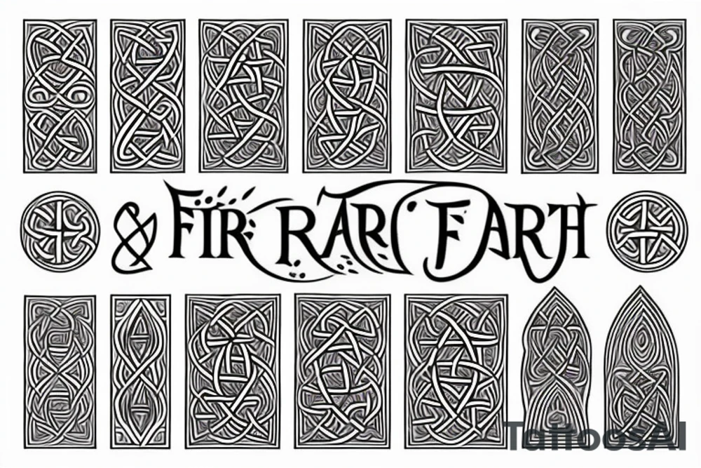 fire earth air water mixed with celtic tattoo idea