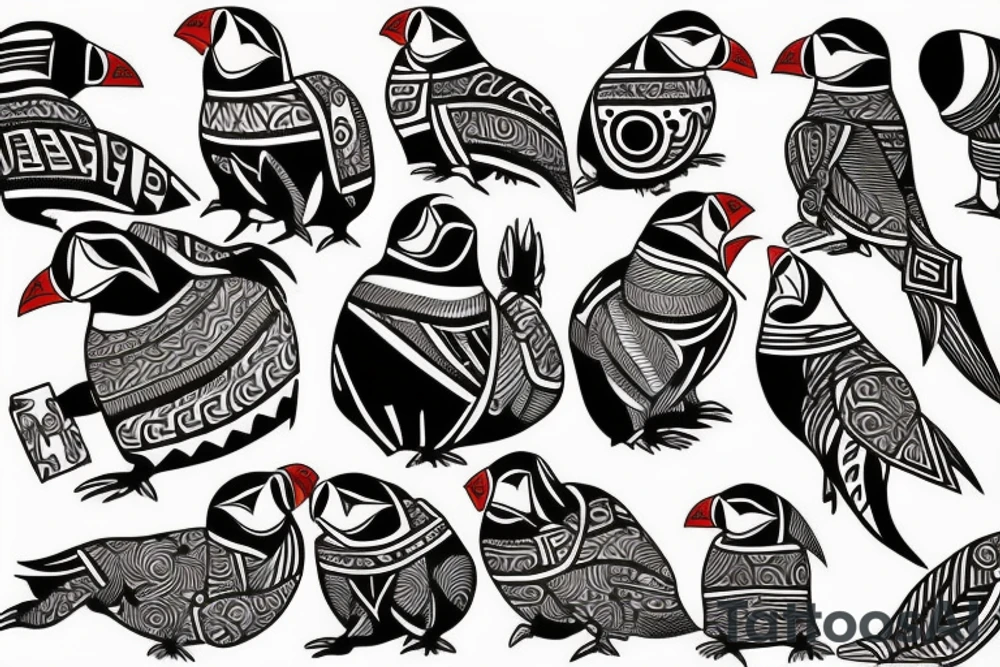 Puffin tattoo idea
