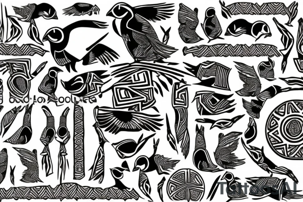 Puffin tattoo idea