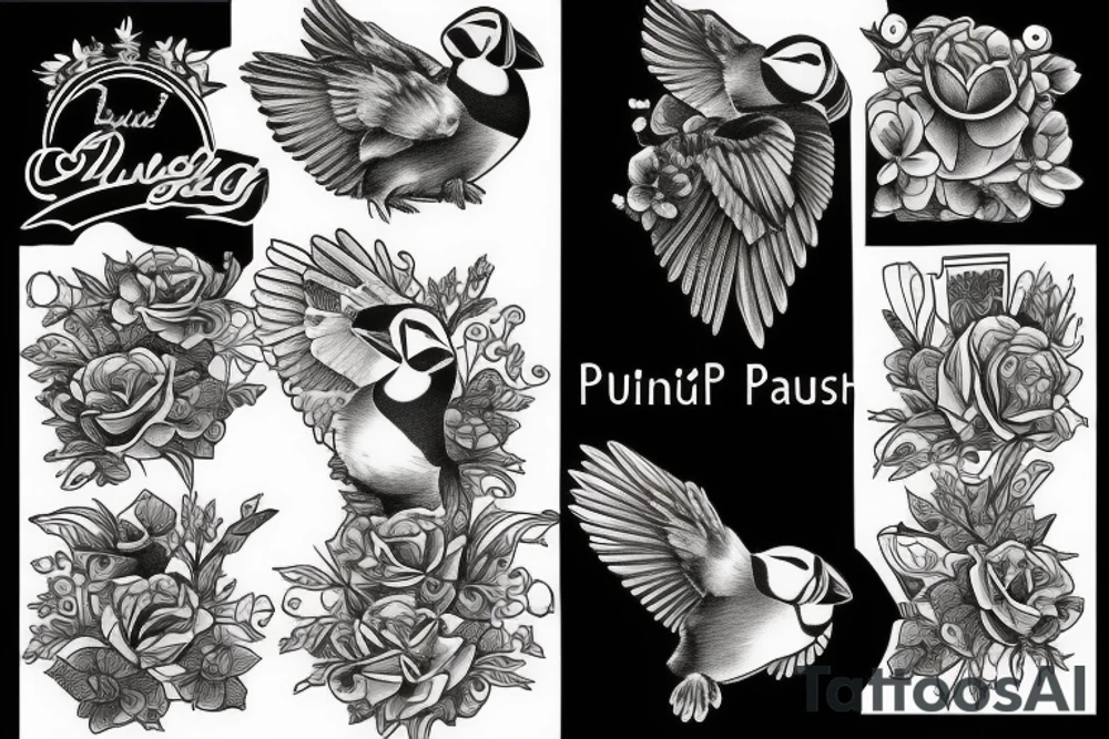 Puffin tattoo idea