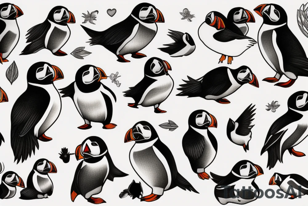 Puffin tattoo idea