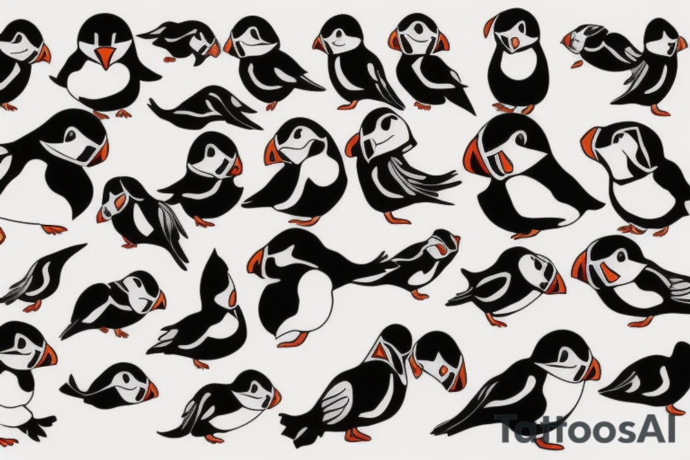 Puffin tattoo idea