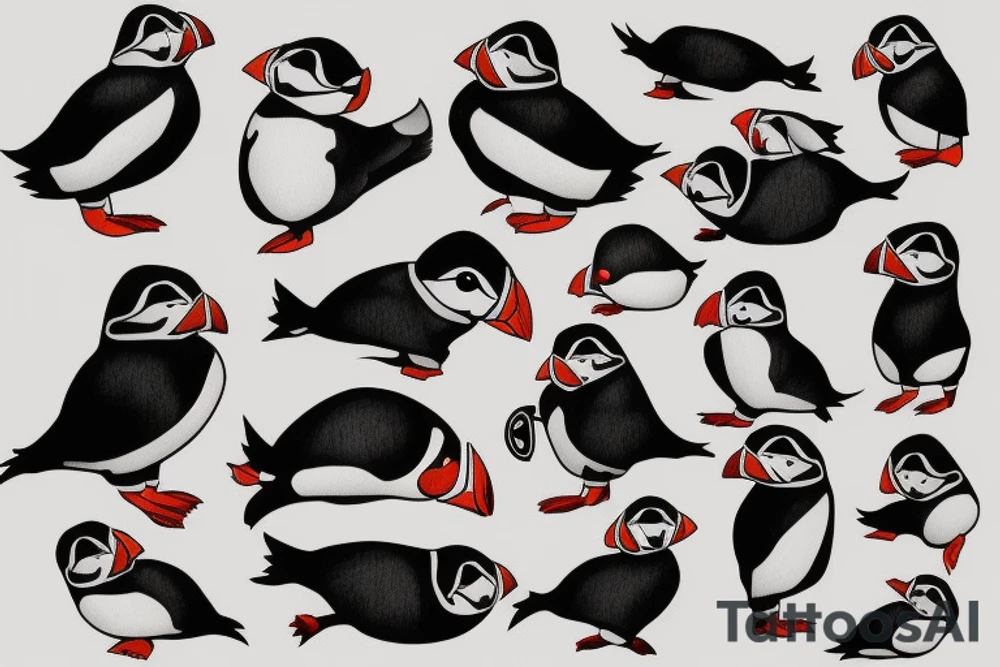 Puffin tattoo idea