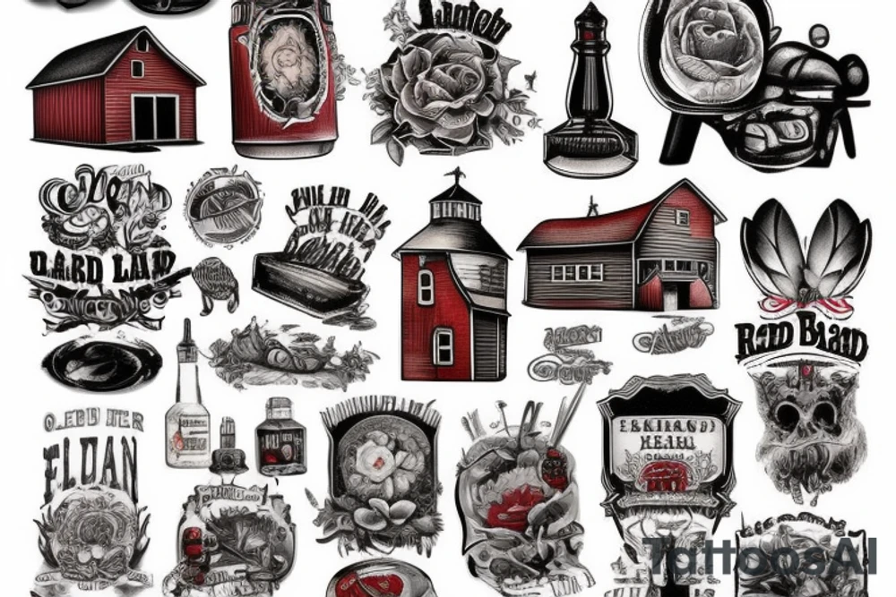 an old red barn tattoo idea