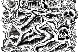fallen redwood tree tattoo idea