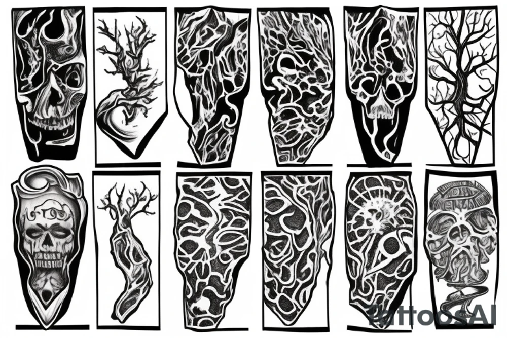broken redwood tree tattoo idea