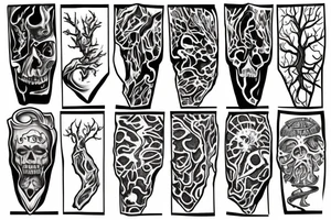 broken redwood tree tattoo idea