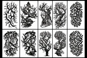 broken redwood tree tattoo idea