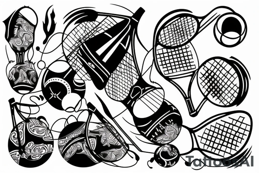 tennis ball tattoo idea