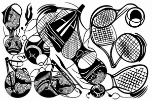 tennis ball tattoo idea