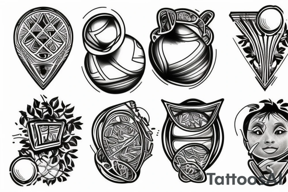 tennis ball tattoo idea