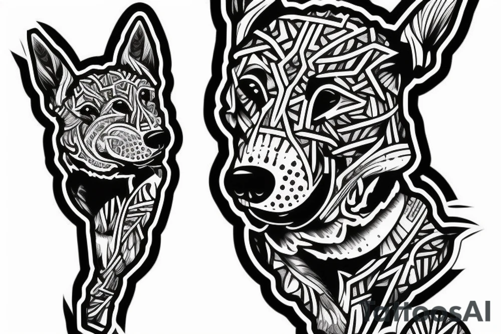 tennis ball dog tattoo idea