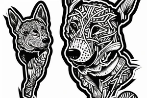 tennis ball dog tattoo idea