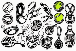 tennis ball dog tattoo idea