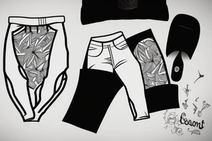tennis ball wearing pants tattoo idea