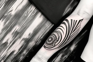 wood grain elbow tattoo idea