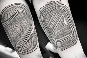 wood grain elbow tattoo idea