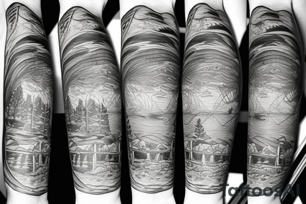 lake tahoe and carson valley sierras tattoo idea