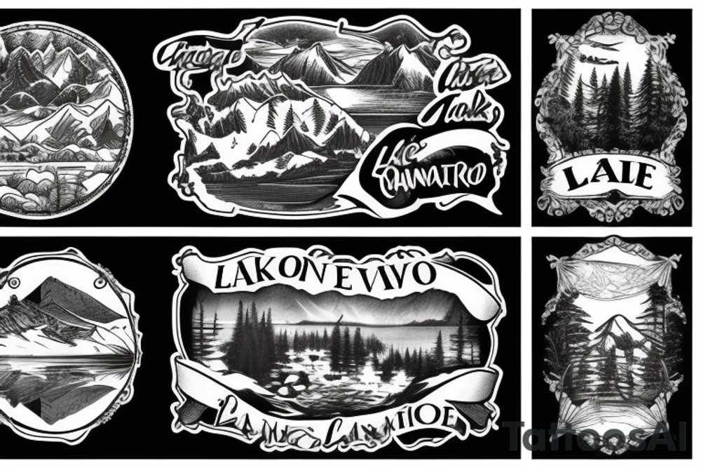 lake tahoe and carson valley sierras tattoo idea