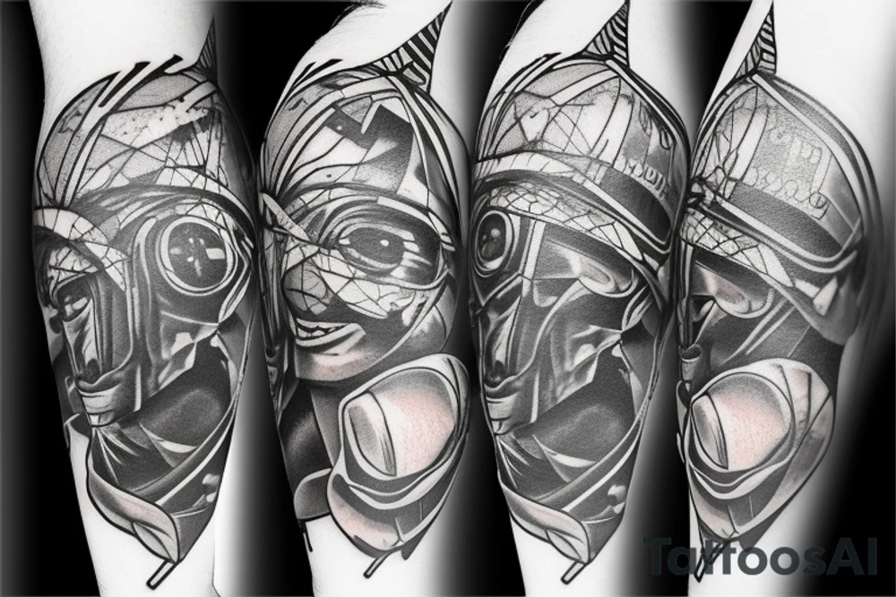 realistic tennis ball wearing denim shorts tattoo idea