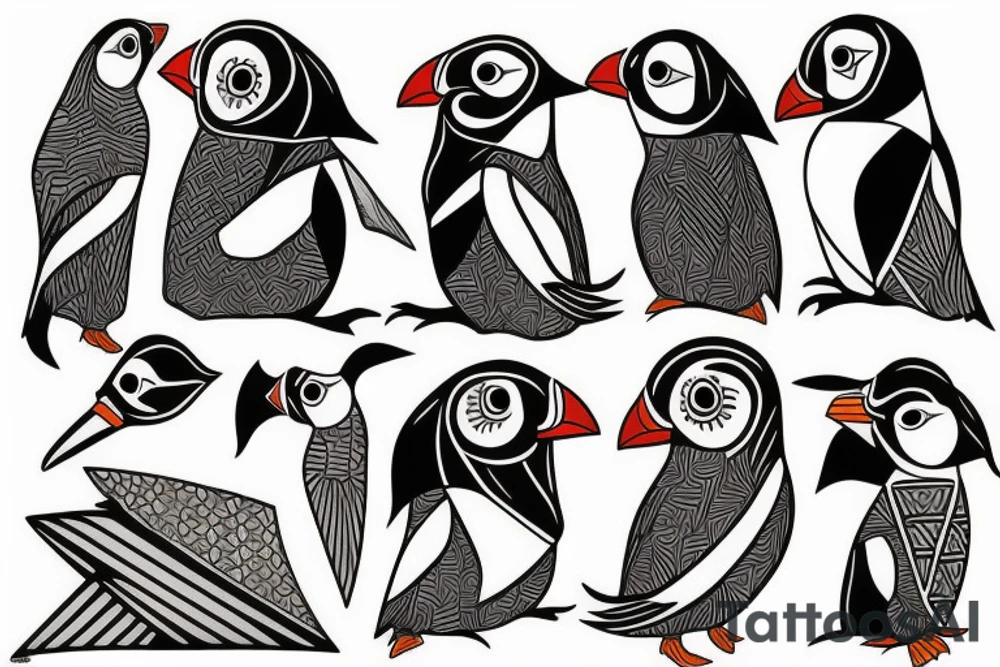Puffin tattoo idea