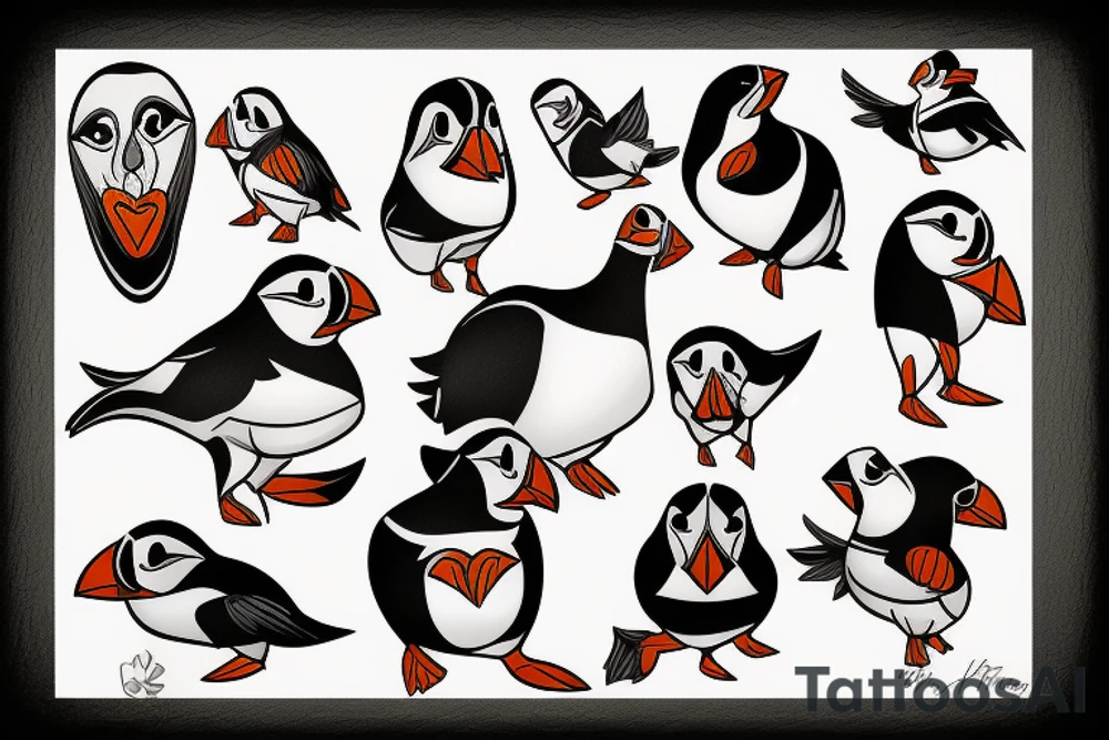 Puffin tattoo idea