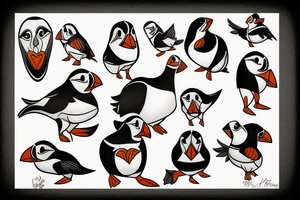 Puffin tattoo idea