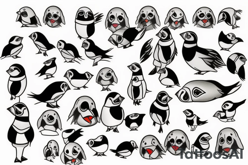 Puffin tattoo idea