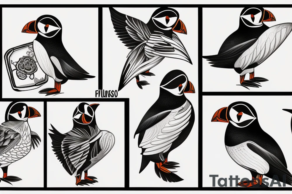 Puffin tattoo idea