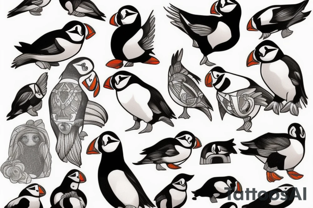 Puffin tattoo idea
