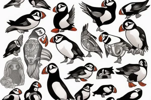 Puffin tattoo idea