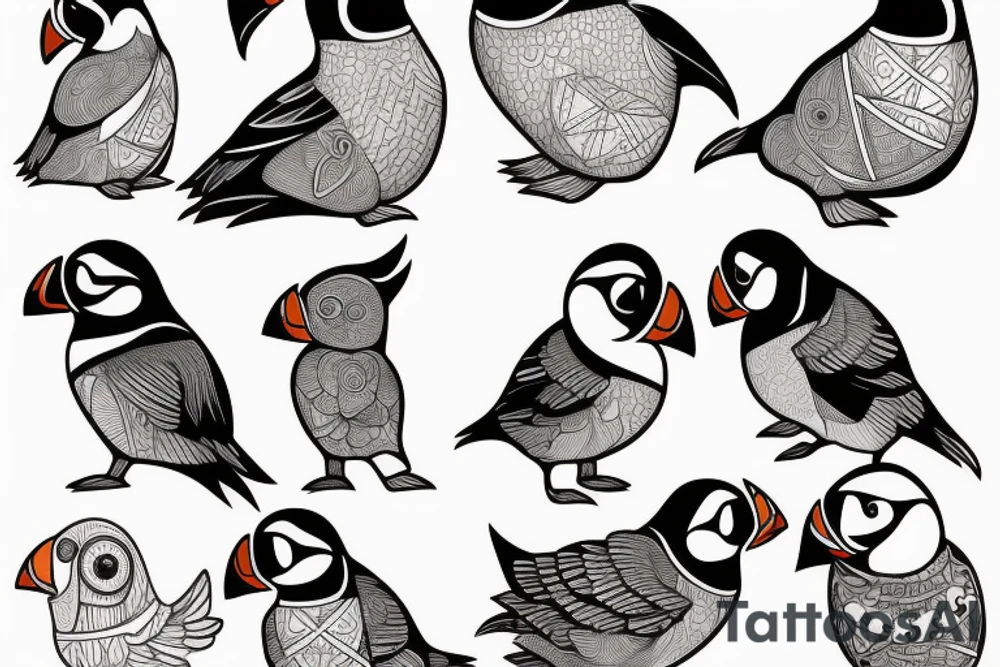 Puffin tattoo idea