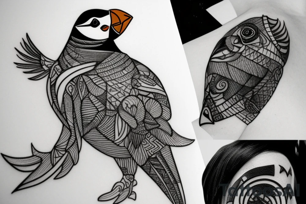 Puffin tattoo idea