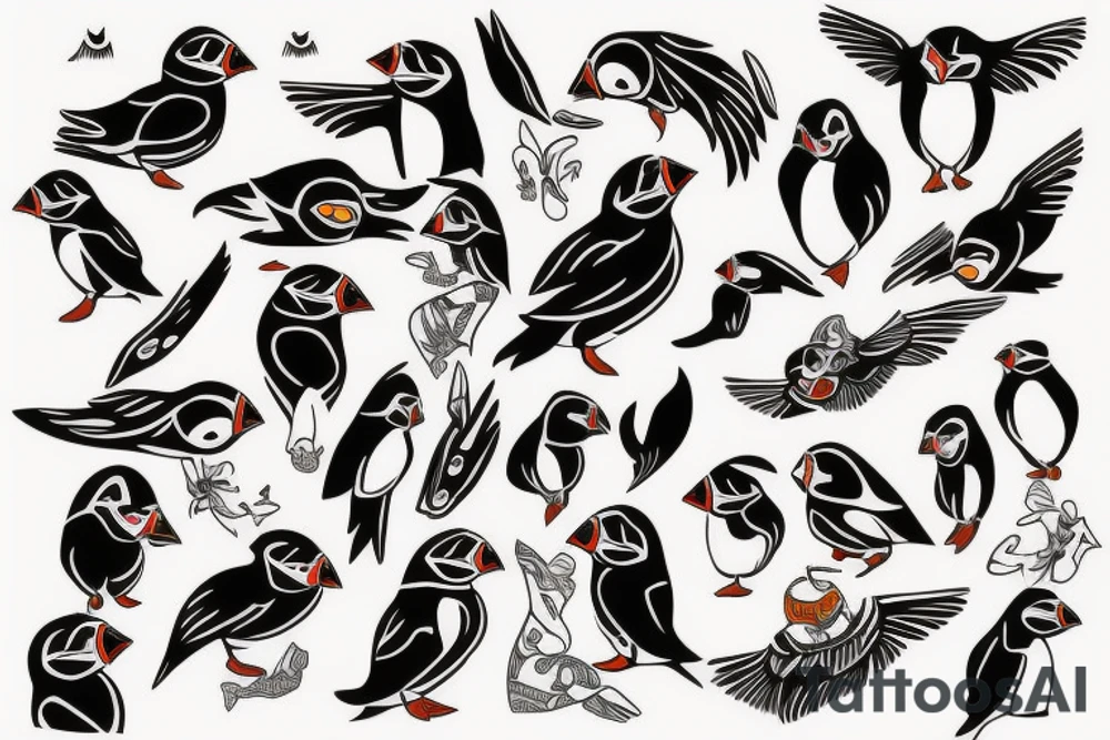 Puffin tattoo idea