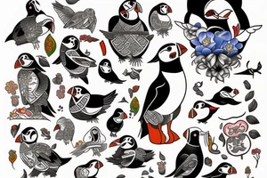 Puffin tattoo idea